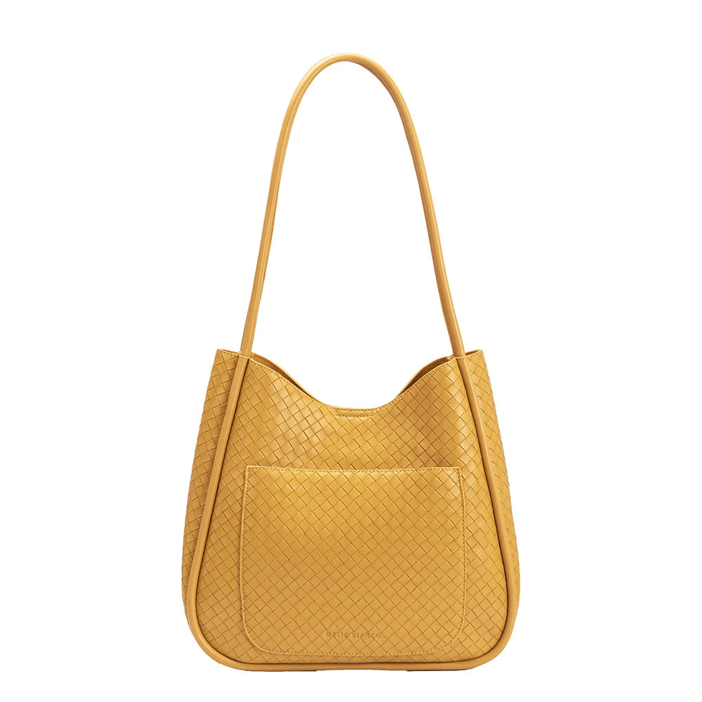 Mischa Yellow Medium Recycled Vegan Tote Bag