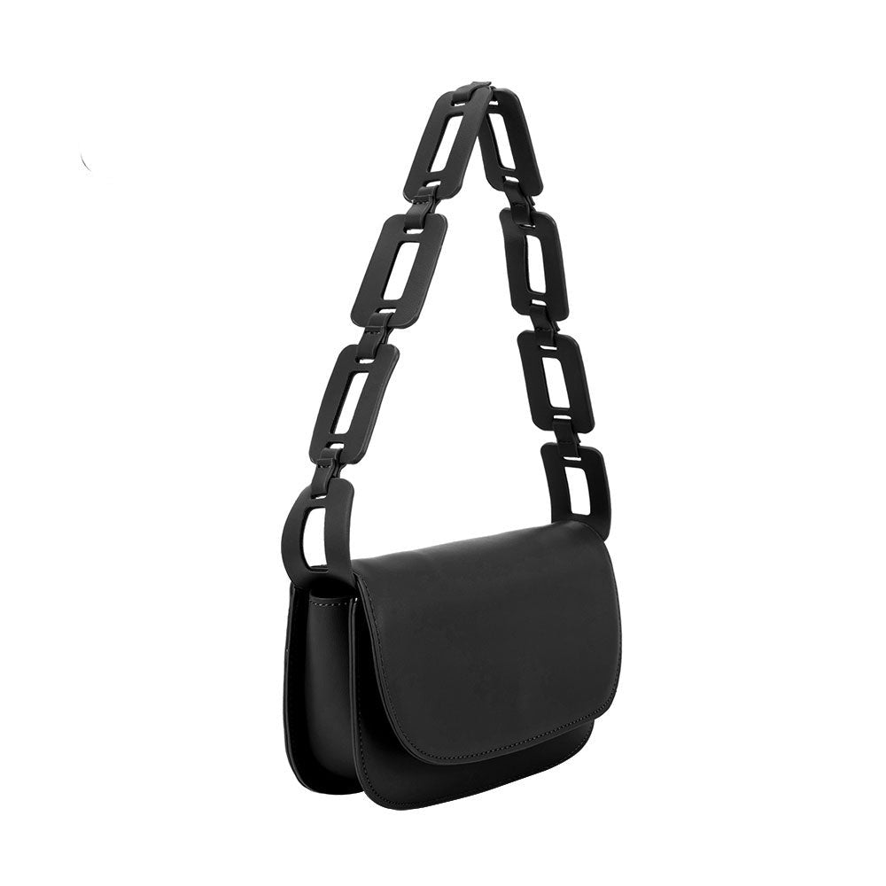 Inez Recycled Vegan Shoulder Bag Black