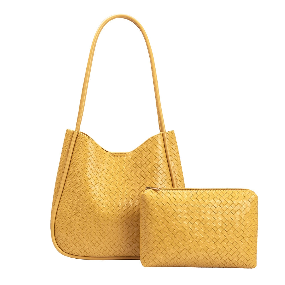 Mischa Yellow Medium Recycled Vegan Tote Bag