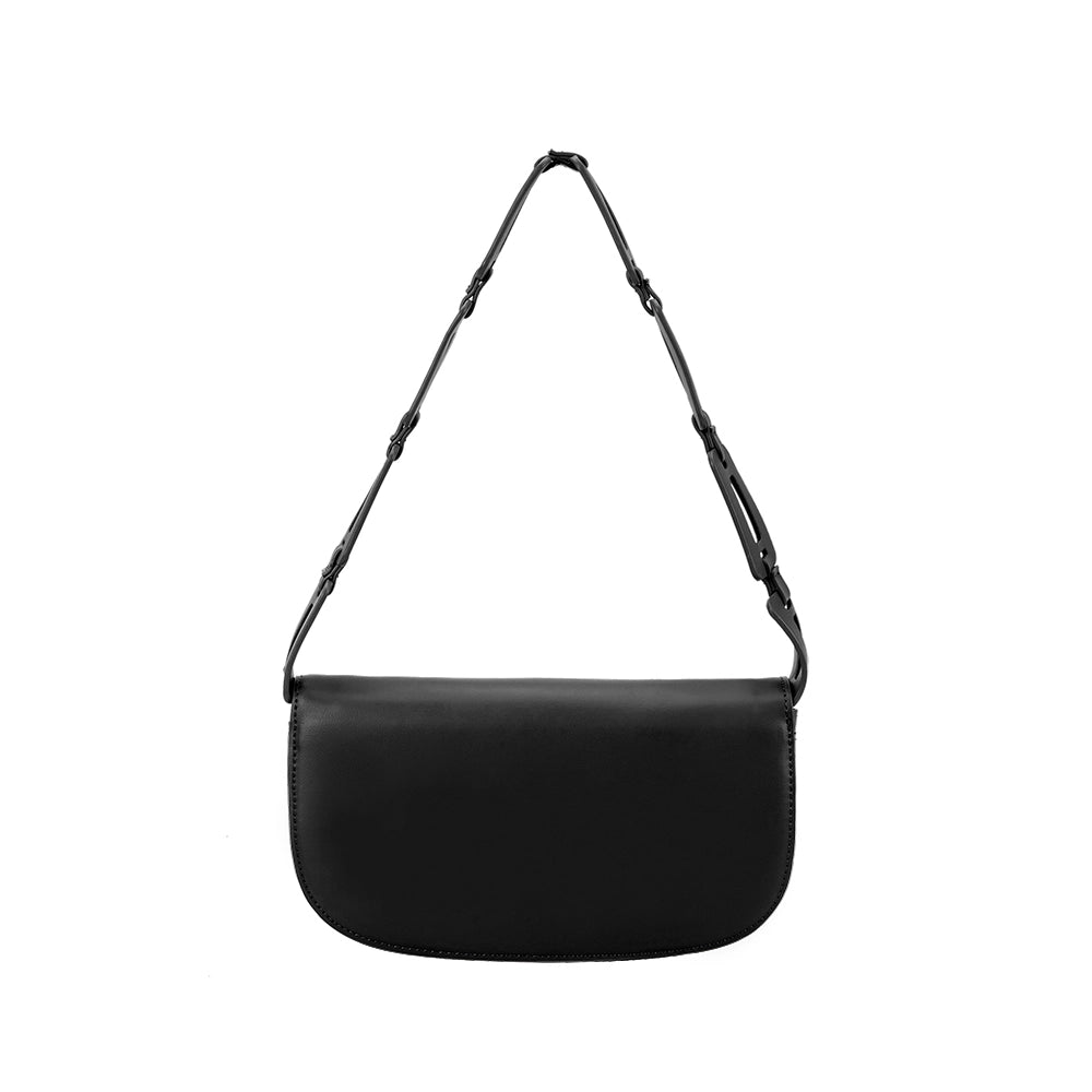 Inez Recycled Vegan Shoulder Bag Black