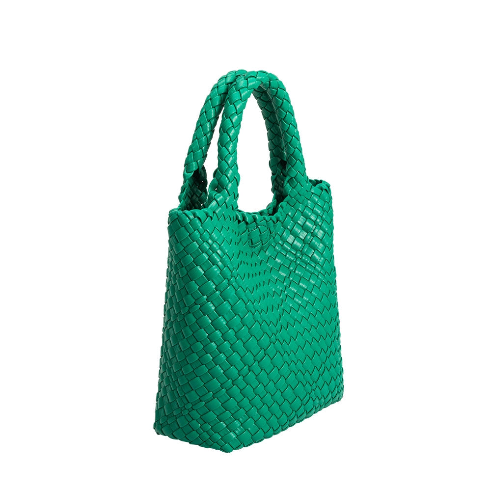 Eloise Small Recycled Vegan Tote Bag in Green