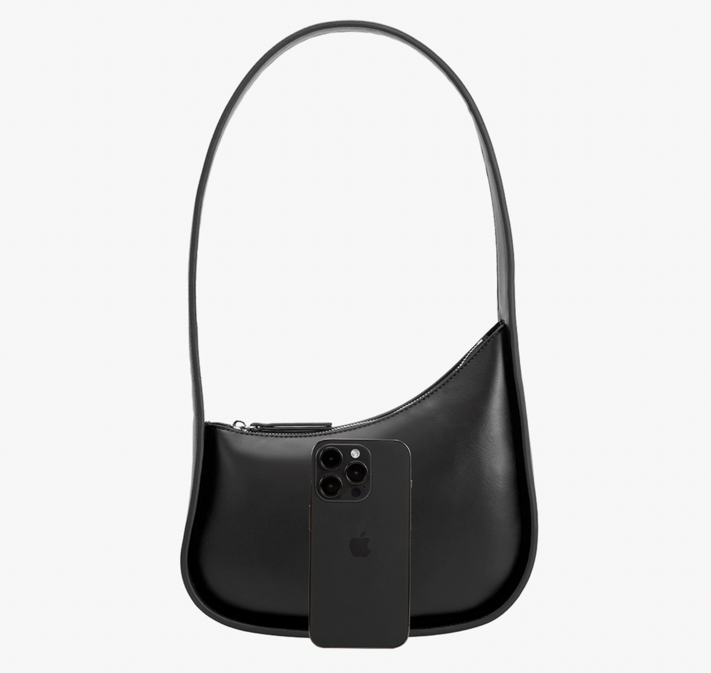 Willow Black Recycled Vegan Shoulder Bag